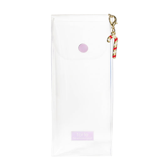 clear bag w/candy cane charm
