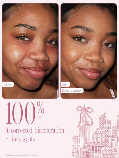 face card never declines CC undereye & brush