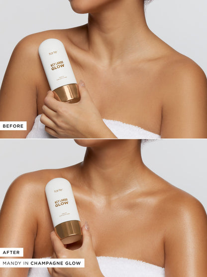 Key Largo GLOW body oil & kabuki body brush duo