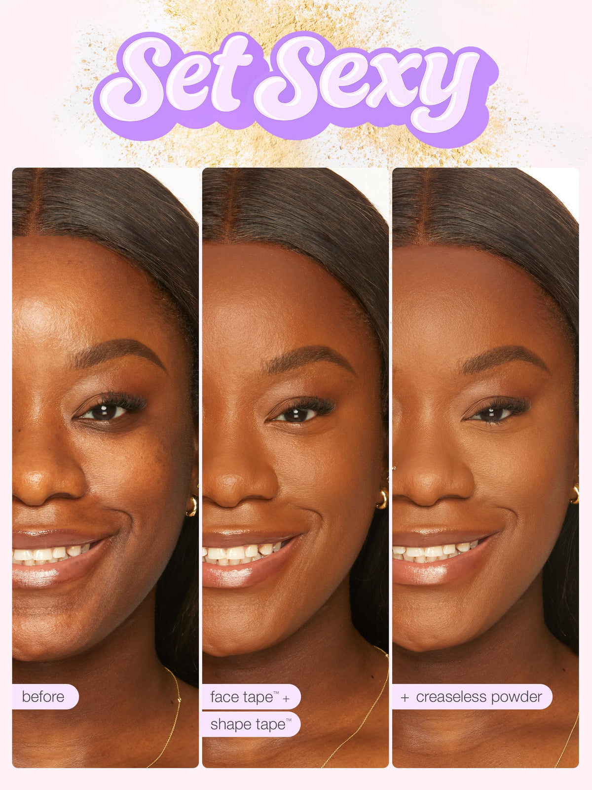 travel-size creaseless setting & brightening powder