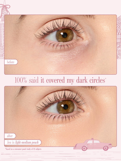 face card never declines CC undereye & brush