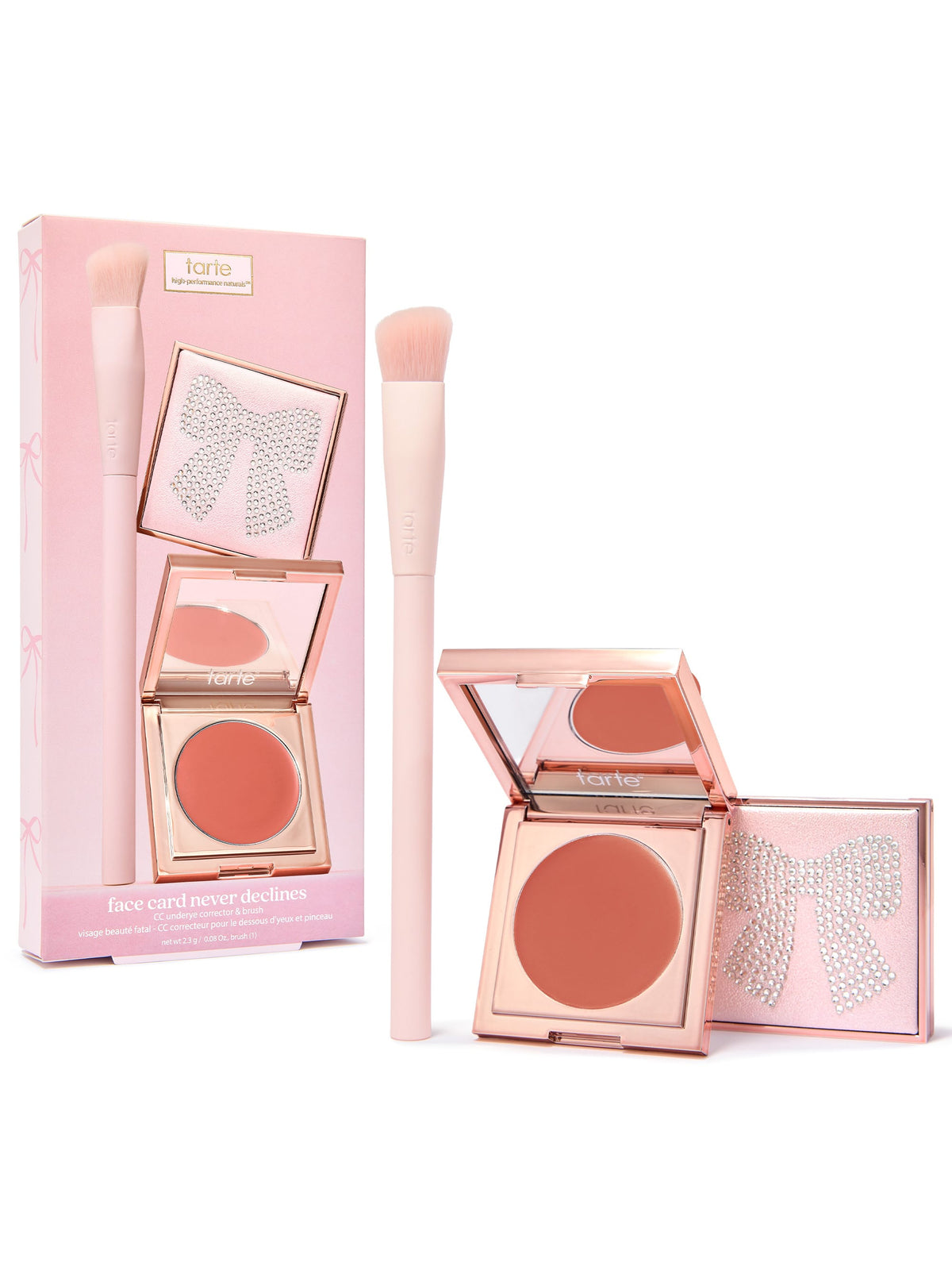 face card never declines CC undereye & brush